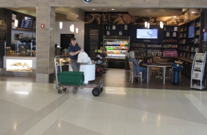 An airport cafe